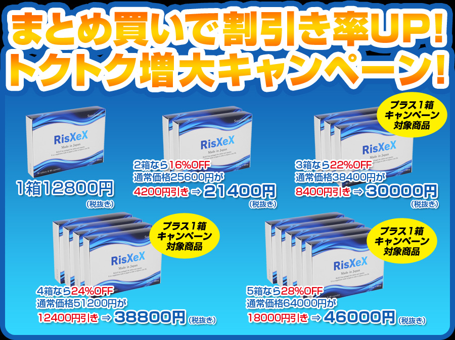 ライゼックスまとめ買い＆一箱おまけキャンペーン